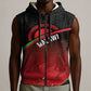 Malawi Football Personalized Blazing Fires Sleeveless Zip Hoodie Scorchers Fighting