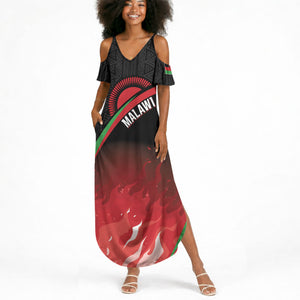 Malawi Football Personalized Blazing Fires Summer Maxi Dress Scorchers Fighting