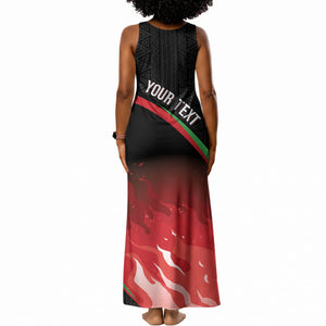 Malawi Football Personalized Blazing Fires Tank Maxi Dress Scorchers Fighting