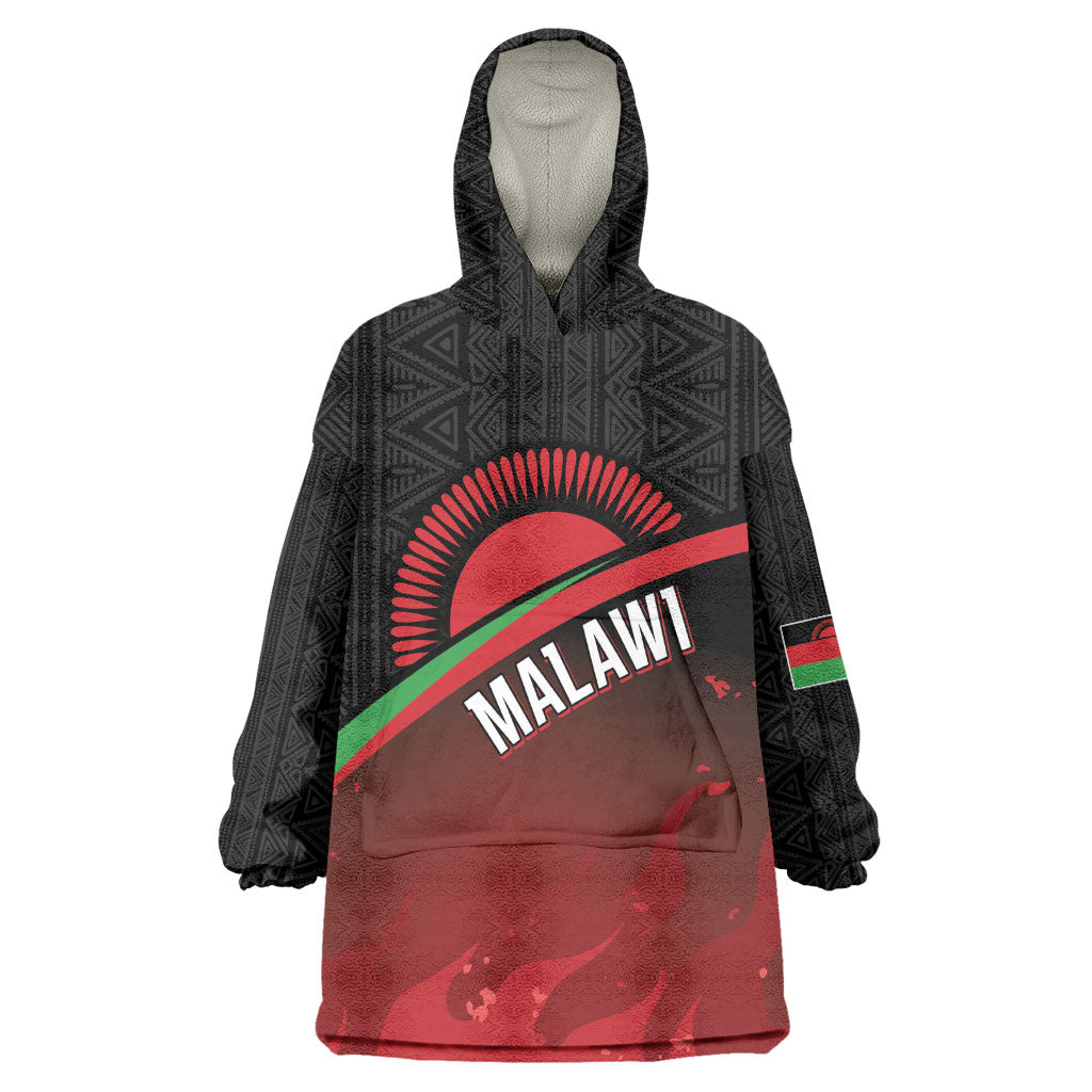 Malawi Football Personalized Blazing Fires Wearable Blanket Hoodie Scorchers Fighting