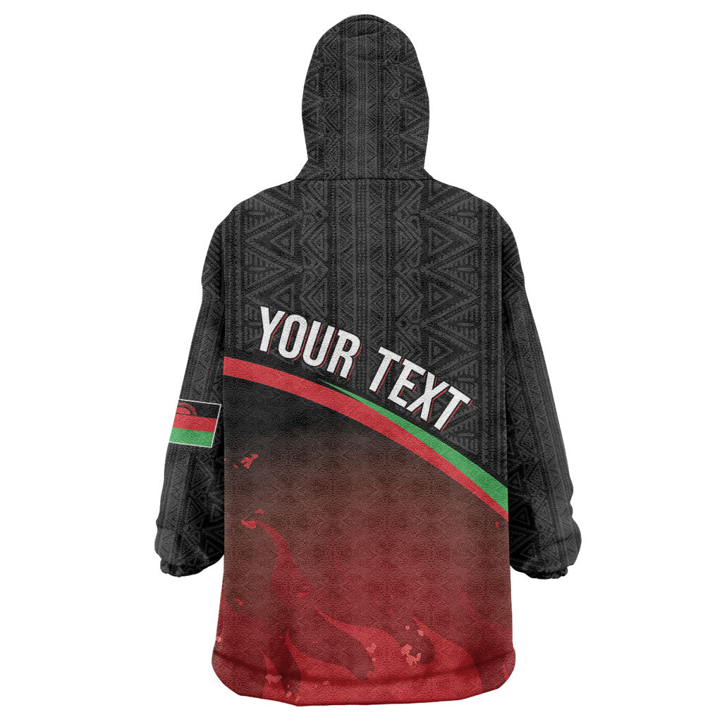 Malawi Football Personalized Blazing Fires Wearable Blanket Hoodie Scorchers Fighting