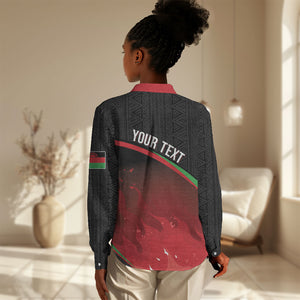 Malawi Football Personalized Blazing Fires Women Casual Shirt Scorchers Fighting