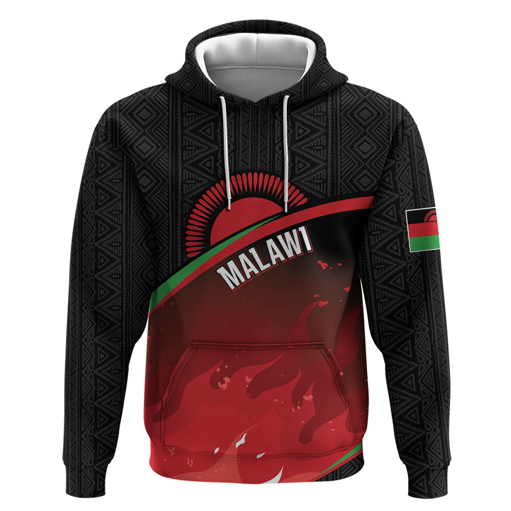Malawi Football Personalized Blazing Fires Zip Hoodie Scorchers Fighting