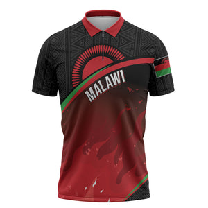 Malawi Football Personalized Blazing Fires Zipper Polo Shirt Scorchers Fighting