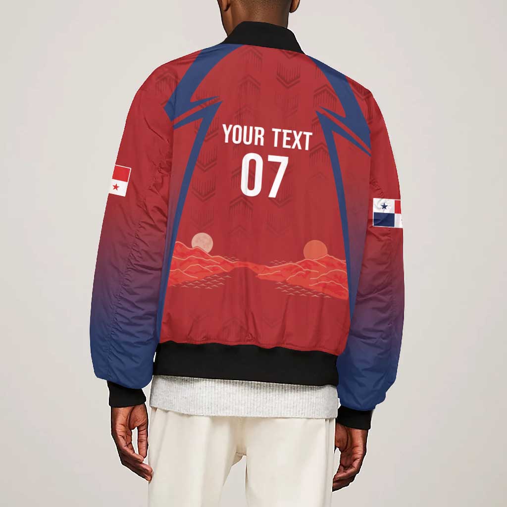 Afro-Panama Football 2026 Custom Bomber Jacket La Marea Roja Making History - African Pride