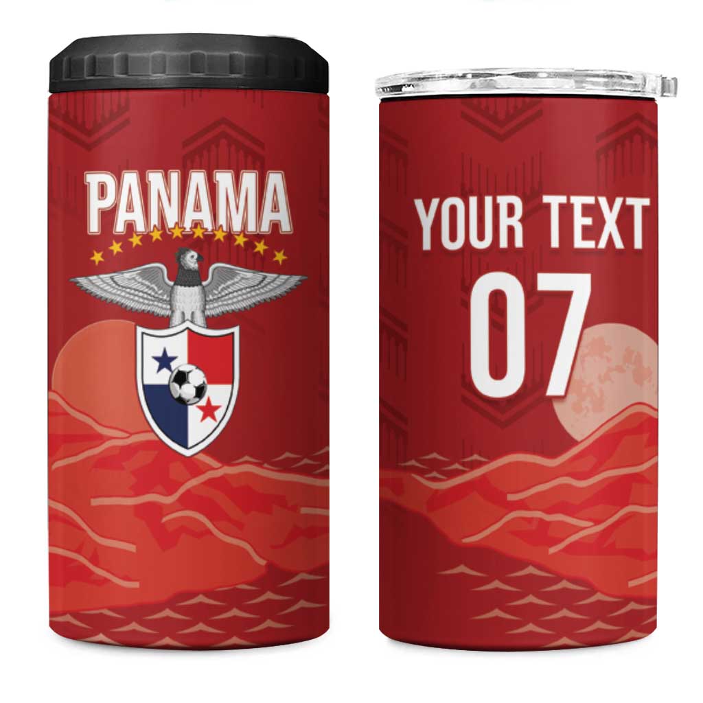 Afro-Panama Football 2026 Custom 4 in 1 Can Cooler Tumbler La Marea Roja Making History - African Pride