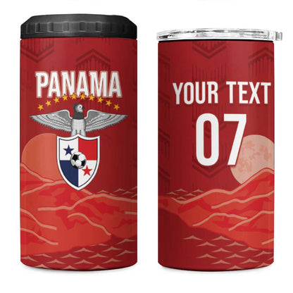 Afro-Panama Football 2026 Custom 4 in 1 Can Cooler Tumbler La Marea Roja Making History - African Pride