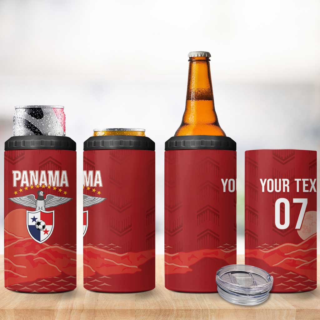 Afro-Panama Football 2026 Custom 4 in 1 Can Cooler Tumbler La Marea Roja Making History - African Pride