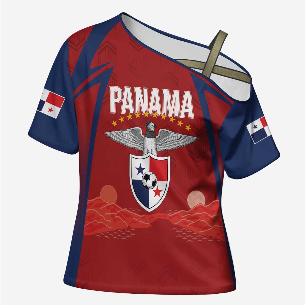 Afro-Panama Football 2026 Custom Cross Shoulder Shirt La Marea Roja Making History - African Pride
