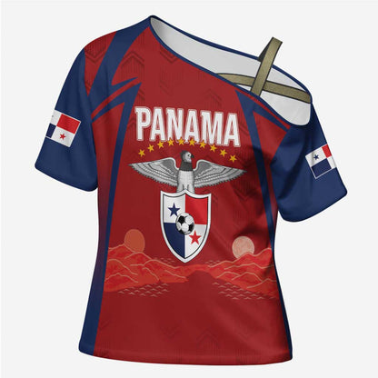 Afro-Panama Football 2026 Custom Cross Shoulder Shirt La Marea Roja Making History - African Pride
