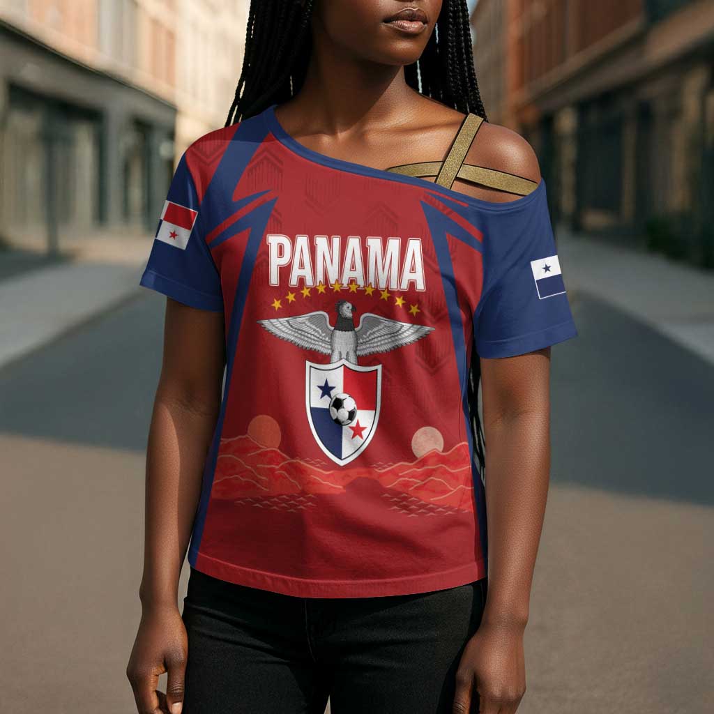 Afro-Panama Football 2026 Custom Cross Shoulder Shirt La Marea Roja Making History - African Pride