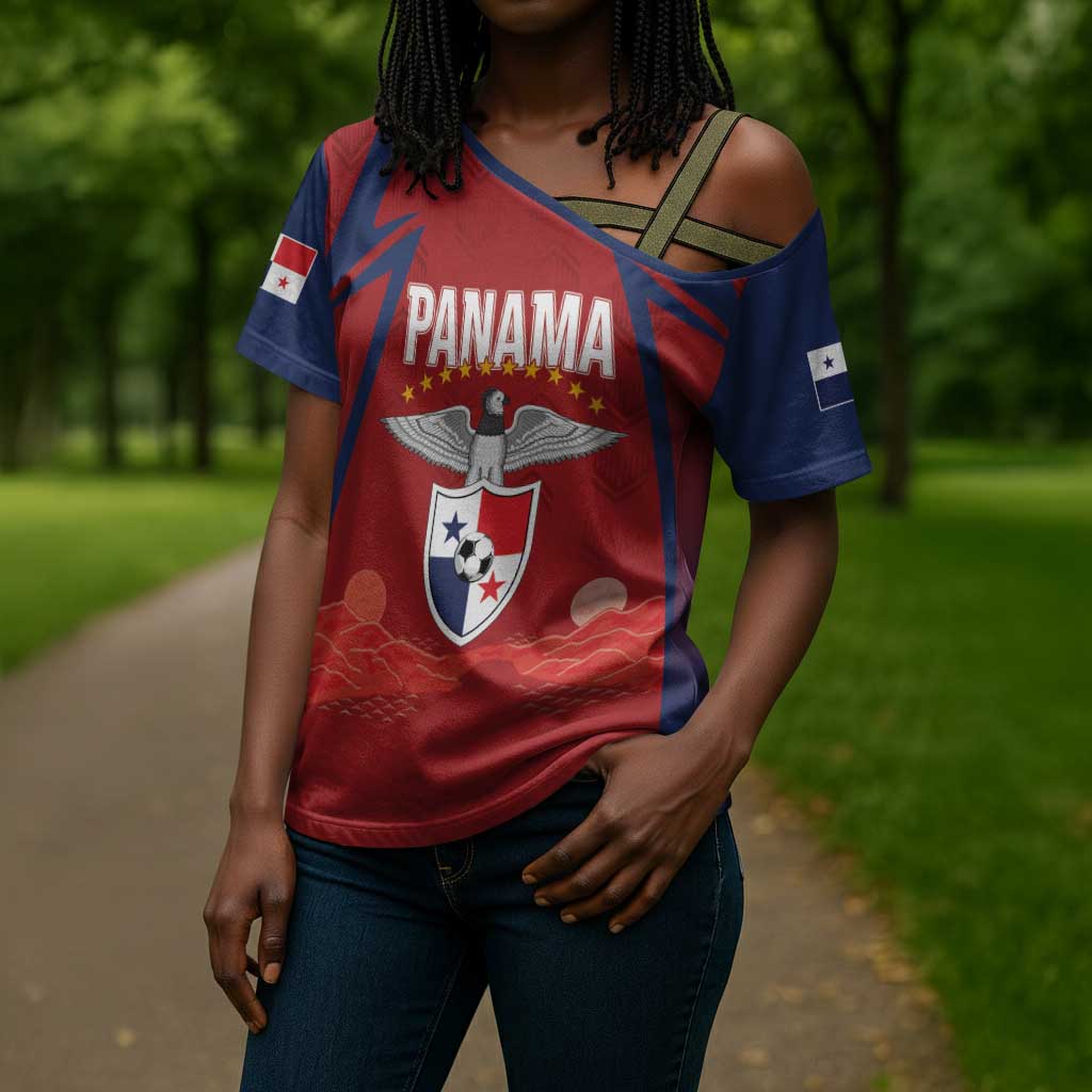 Afro-Panama Football 2026 Custom Cross Shoulder Shirt La Marea Roja Making History - African Pride