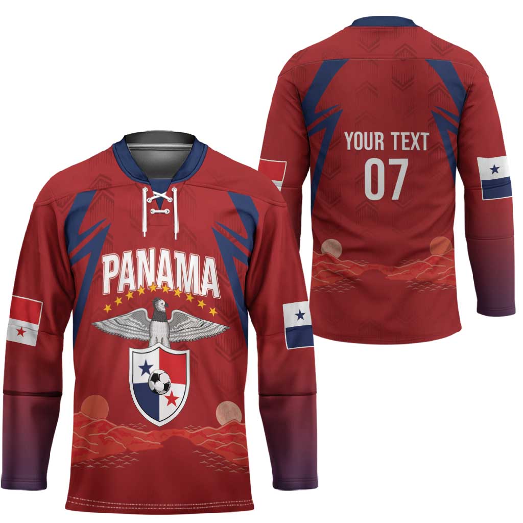 Afro-Panama Football 2026 Custom Hockey Jersey La Marea Roja Making History - African Pride