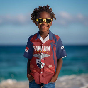 Afro-Panama Football 2026 Custom Kid Hawaiian Shirt La Marea Roja Making History LT7