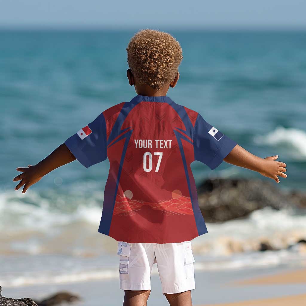 Afro-Panama Football 2026 Custom Kid Hawaiian Shirt La Marea Roja Making History LT7