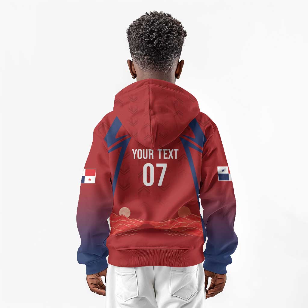Afro-Panama Football 2026 Custom Kid Hoodie La Marea Roja Making History - African Pride