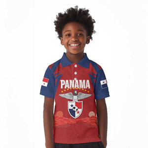 Afro-Panama Football 2026 Custom Kid Polo Shirt La Marea Roja Making History LT7