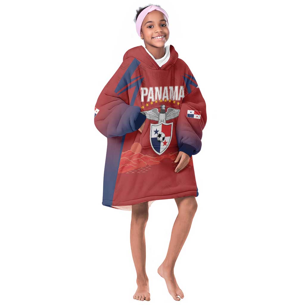 Afro-Panama Football 2026 Custom Kid Wearable Blanket Hoodie La Marea Roja Making History - African Pride
