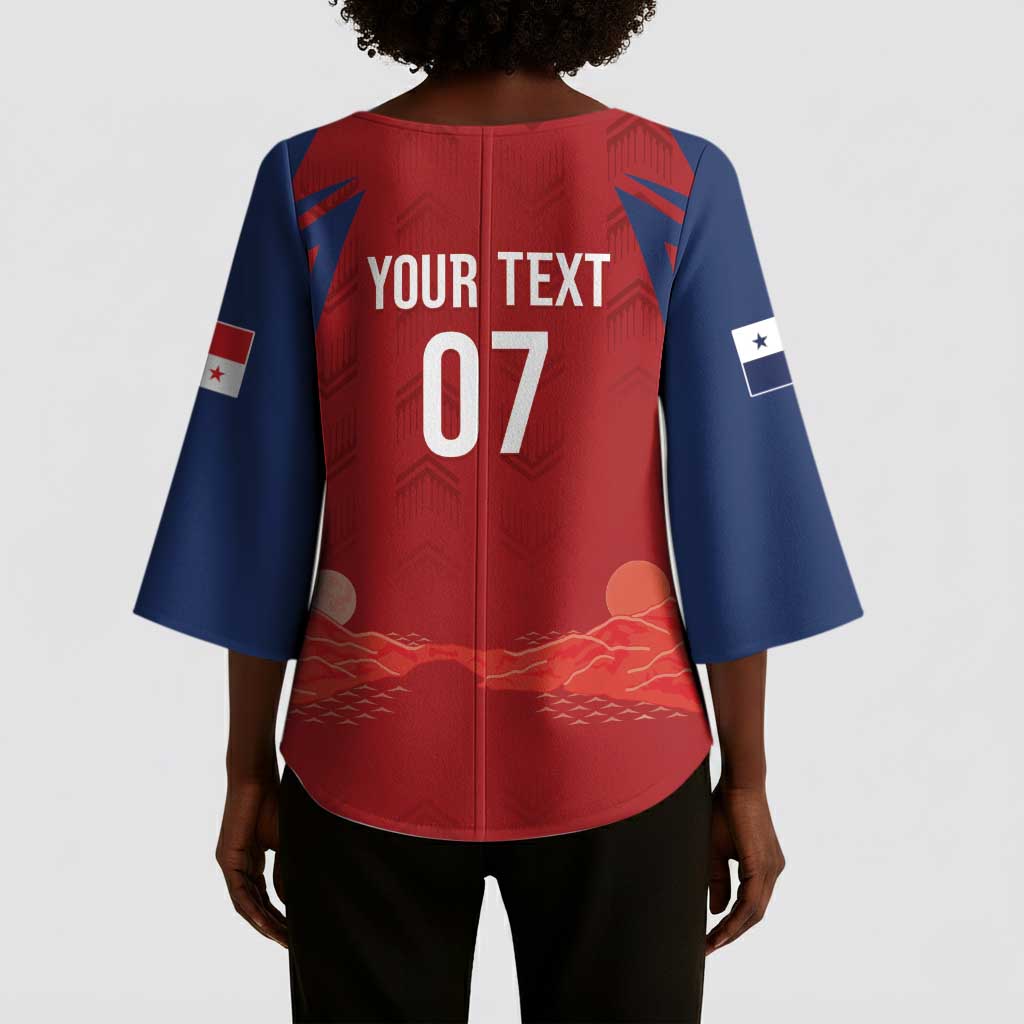 Afro-Panama Football 2026 Custom Kimono Sleeve Blouse La Marea Roja Making History - African Pride