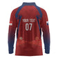 Afro-Panama Football 2026 Custom Long Sleeve Polo Shirt La Marea Roja Making History - African Pride