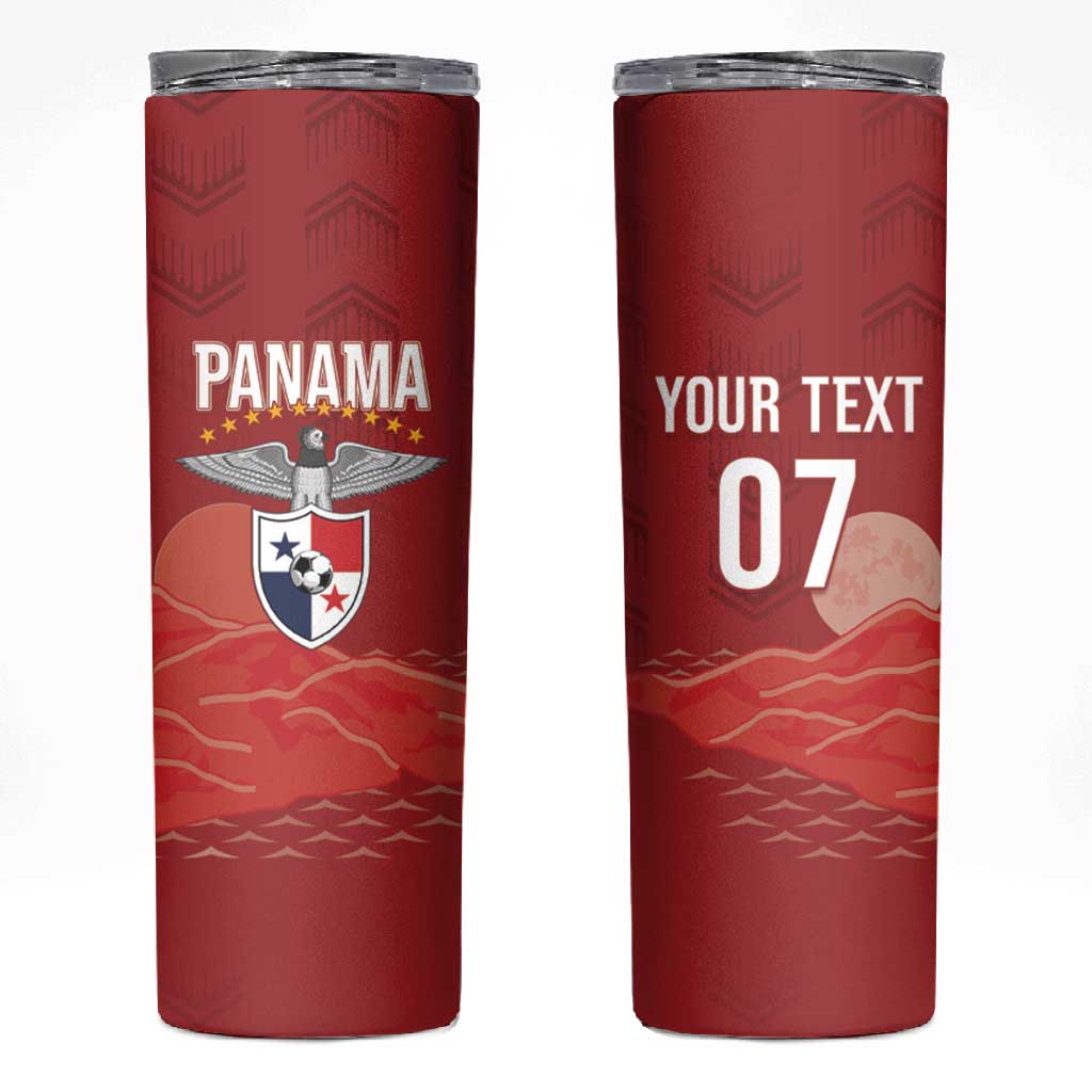 Afro-Panama Football 2026 Custom Skinny Tumbler La Marea Roja Making History - African Pride