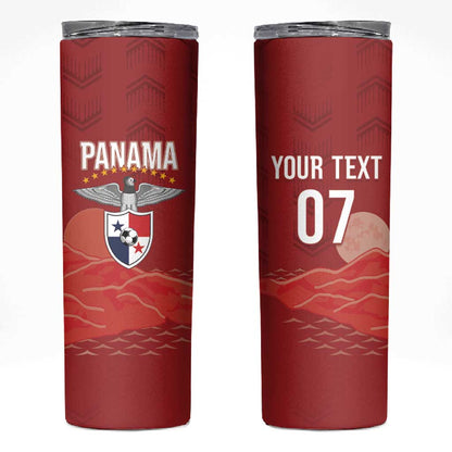 Afro-Panama Football 2026 Custom Skinny Tumbler La Marea Roja Making History - African Pride