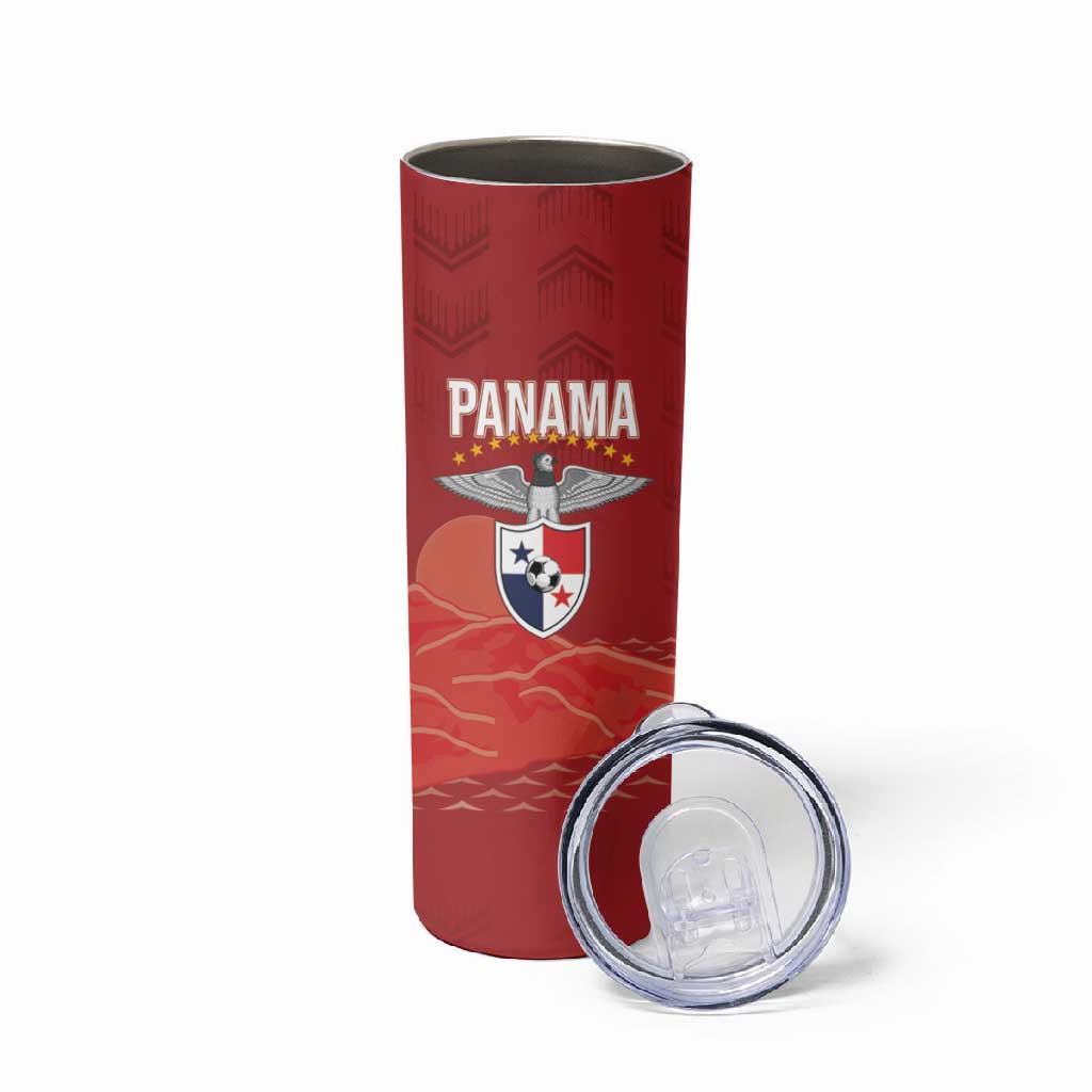 Afro-Panama Football 2026 Custom Skinny Tumbler La Marea Roja Making History - African Pride