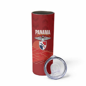 Afro-Panama Football 2026 Custom Skinny Tumbler La Marea Roja Making History - African Pride