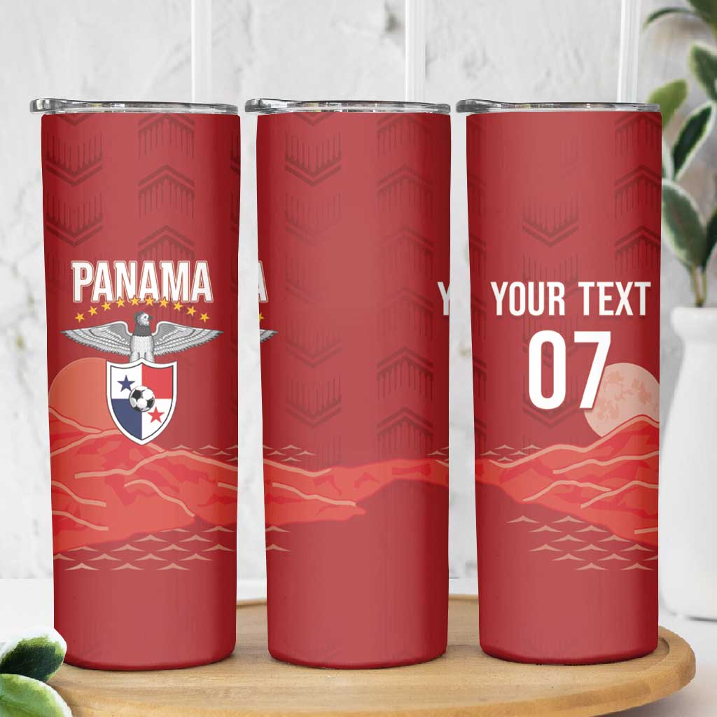 Afro-Panama Football 2026 Custom Skinny Tumbler La Marea Roja Making History - African Pride