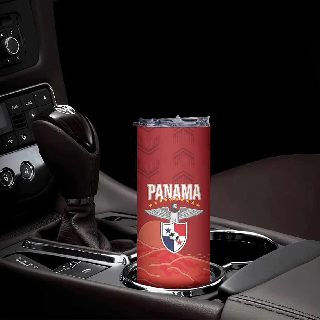 Afro-Panama Football 2026 Custom Skinny Tumbler La Marea Roja Making History - African Pride