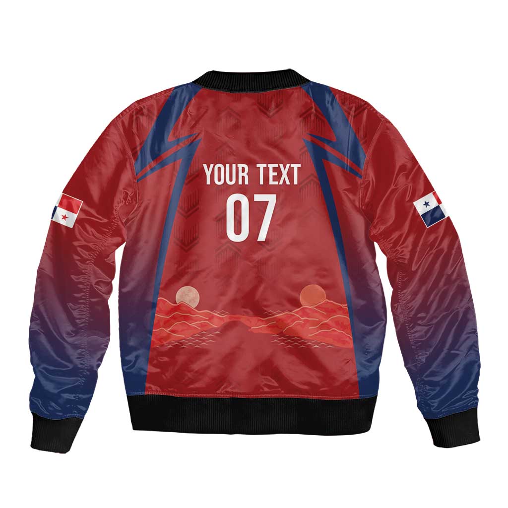 Afro-Panama Football 2026 Custom Sleeve Zip Bomber Jacket La Marea Roja Making History - African Pride
