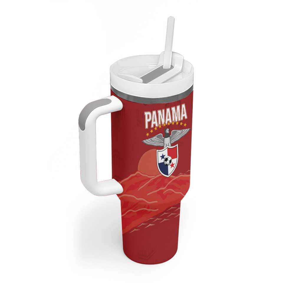 Afro-Panama Football 2026 Custom Tumbler With Handle La Marea Roja Making History - African Pride