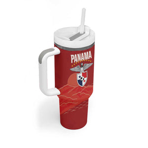 Afro-Panama Football 2026 Custom Tumbler With Handle La Marea Roja Making History - African Pride