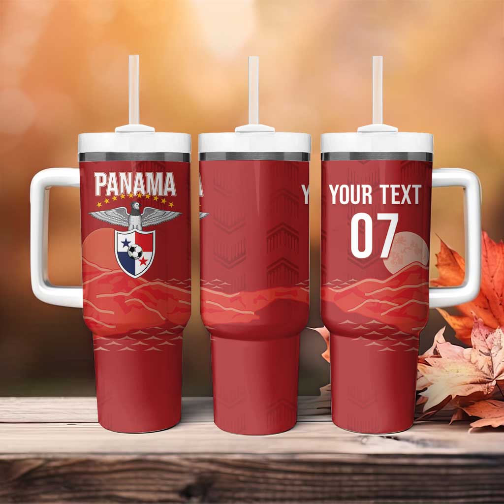 Afro-Panama Football 2026 Custom Tumbler With Handle La Marea Roja Making History - African Pride