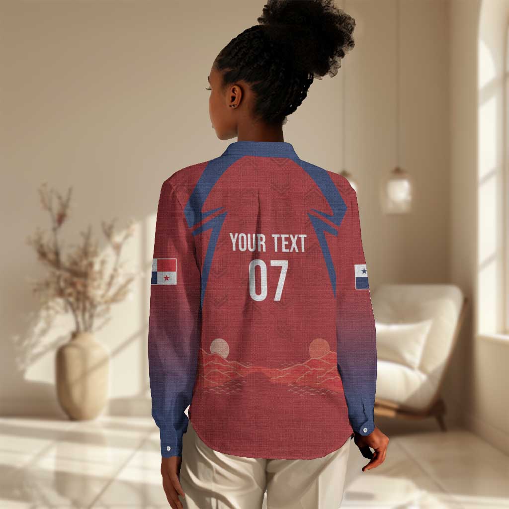Afro-Panama Football 2026 Custom Women Casual Shirt La Marea Roja Making History - African Pride