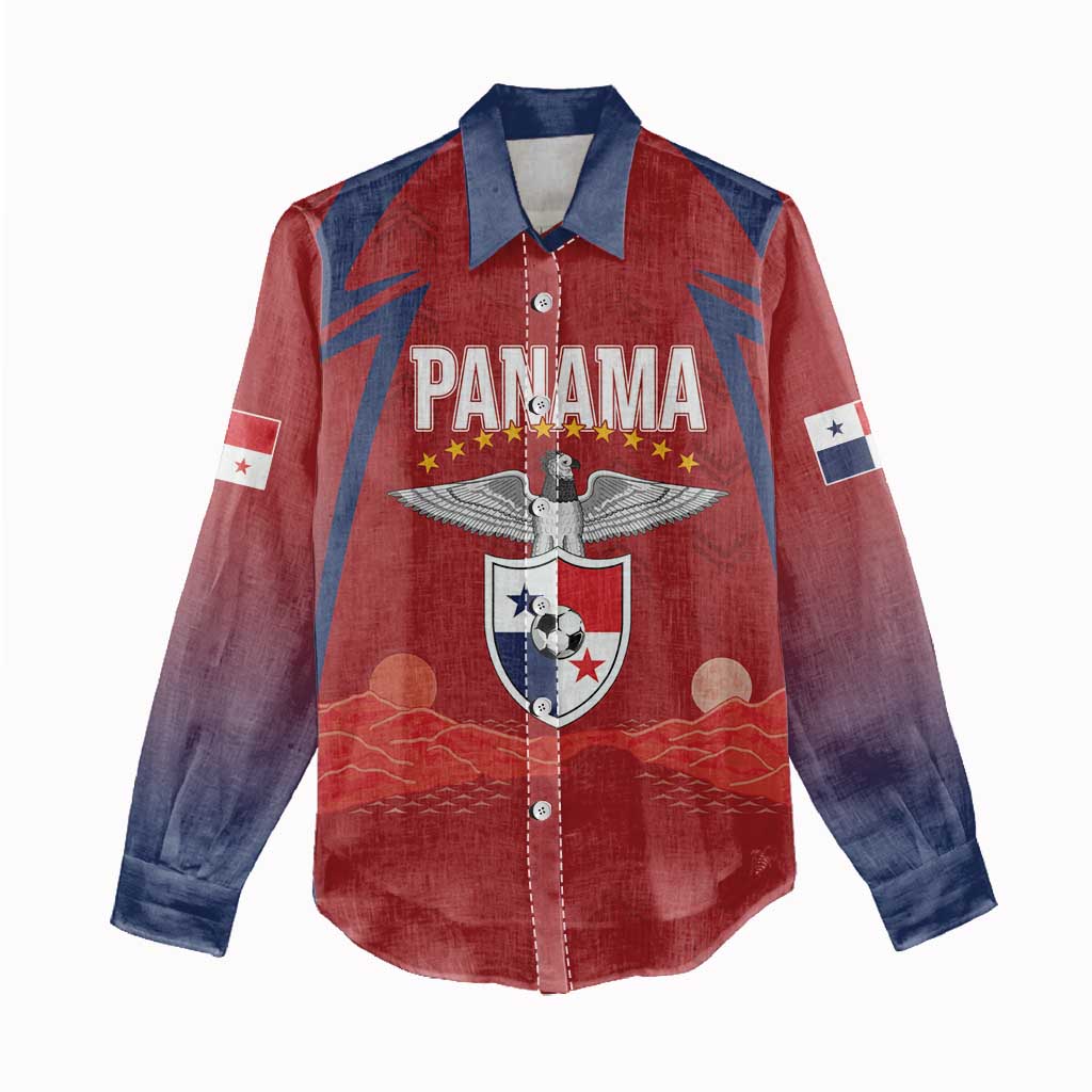 Afro-Panama Football 2026 Custom Women Casual Shirt La Marea Roja Making History - African Pride
