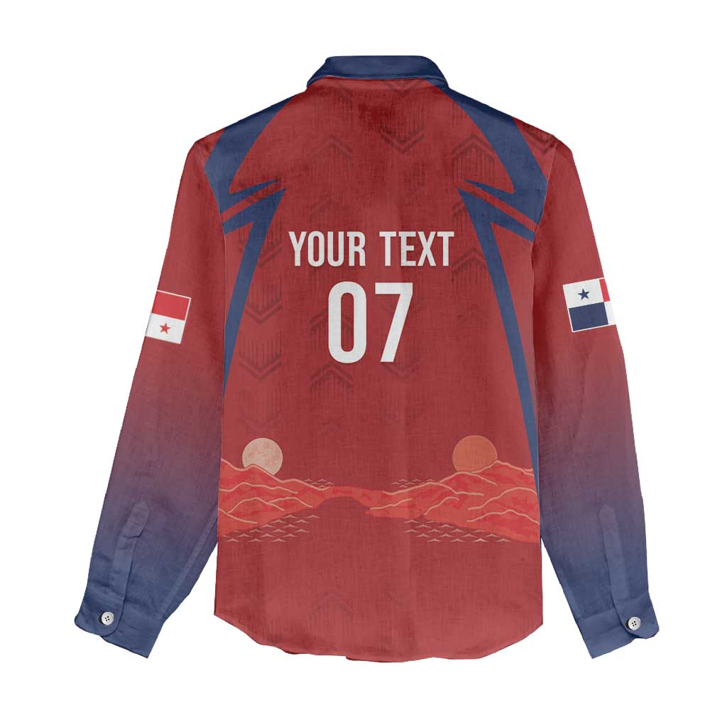 Afro-Panama Football 2026 Custom Women Casual Shirt La Marea Roja Making History - African Pride