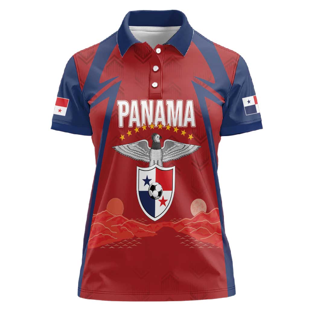 Afro-Panama Football 2026 Custom Women Polo Shirt La Marea Roja Making History - African Pride