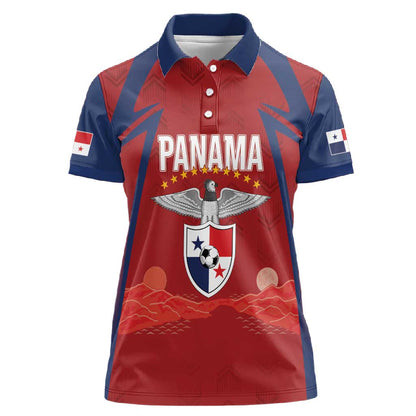 Afro-Panama Football 2026 Custom Women Polo Shirt La Marea Roja Making History - African Pride