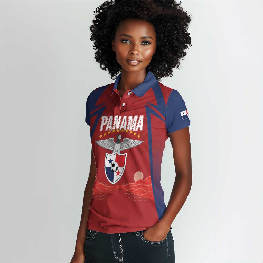 Afro-Panama Football 2026 Custom Women Polo Shirt La Marea Roja Making History - African Pride