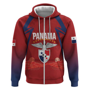 Afro-Panama Football 2026 Custom Zip Hoodie La Marea Roja Making History - African Pride