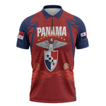 Afro-Panama Football 2026 Custom Zipper Polo Shirt La Marea Roja Making History - African Pride