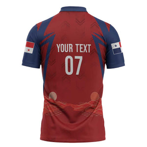 Afro-Panama Football 2026 Custom Zipper Polo Shirt La Marea Roja Making History - African Pride