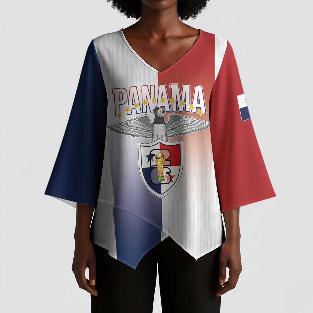 Afro-Panama Football Los Canaleros 2026 Custom Kimono Sleeve Blouse Rising Glory - African Pride
