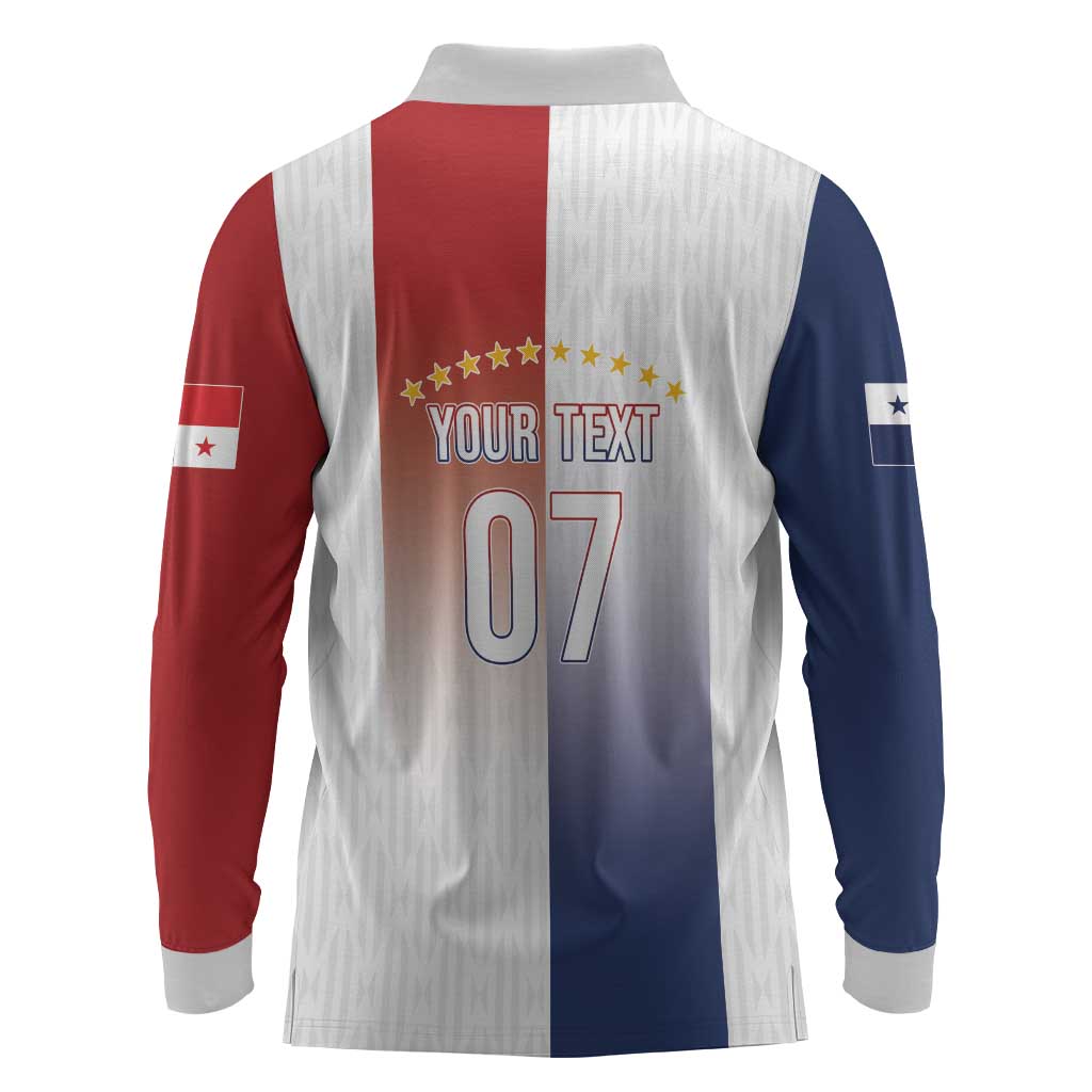 Afro-Panama Football Los Canaleros 2026 Custom Long Sleeve Polo Shirt Rising Glory - African Pride