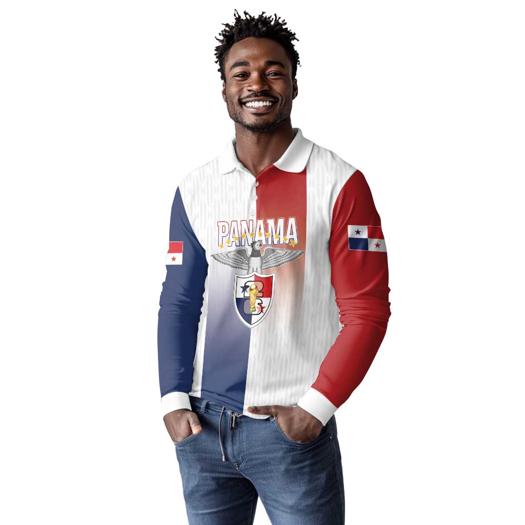 Afro-Panama Football Los Canaleros 2026 Custom Long Sleeve Polo Shirt Rising Glory - African Pride