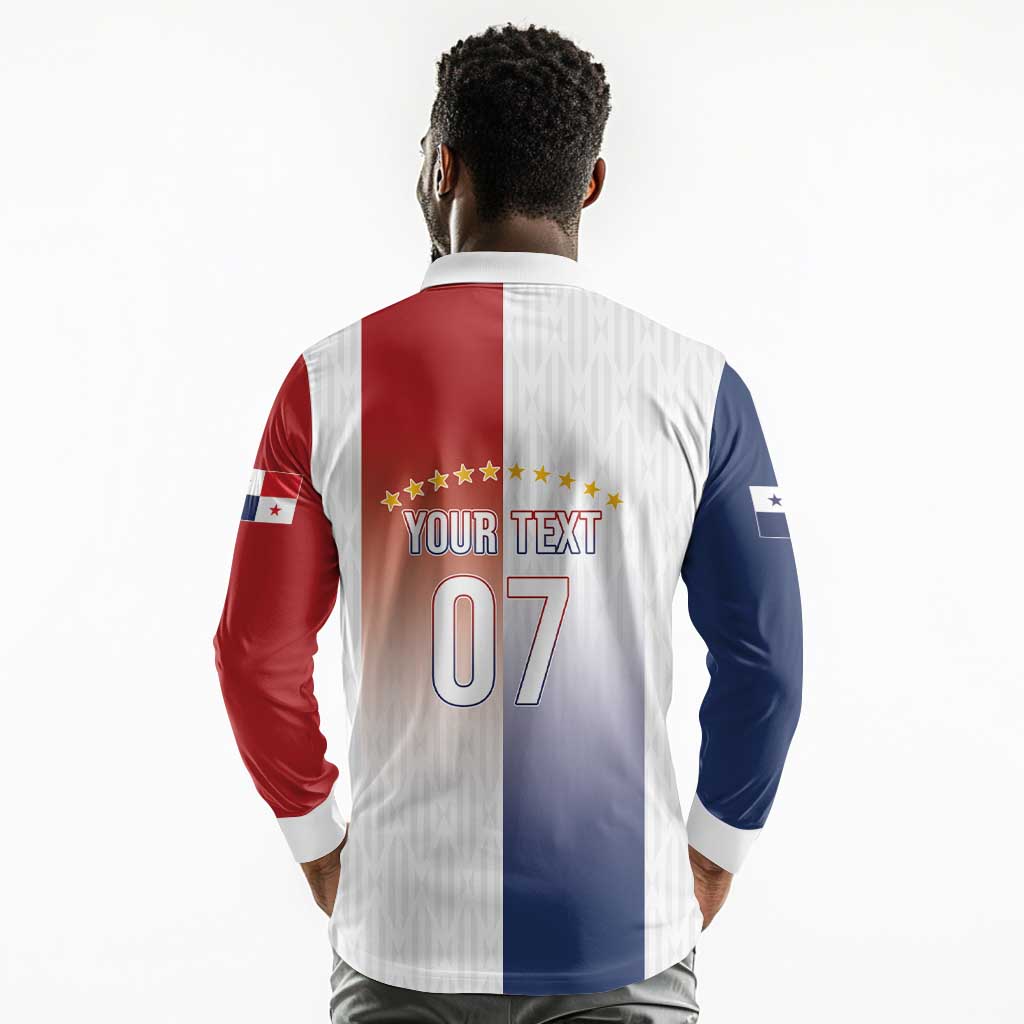 Afro-Panama Football Los Canaleros 2026 Custom Long Sleeve Polo Shirt Rising Glory - African Pride