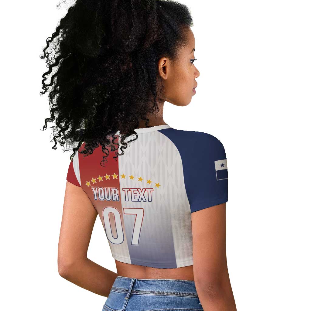 Afro-Panama Football Los Canaleros 2026 Custom Raglan Cropped T shirt Rising Glory LT7