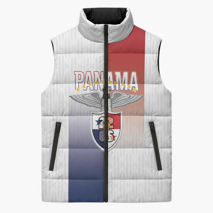 Afro-Panama Football Los Canaleros 2026 Custom Sleeveless Puffer Jacket Rising Glory - African Pride