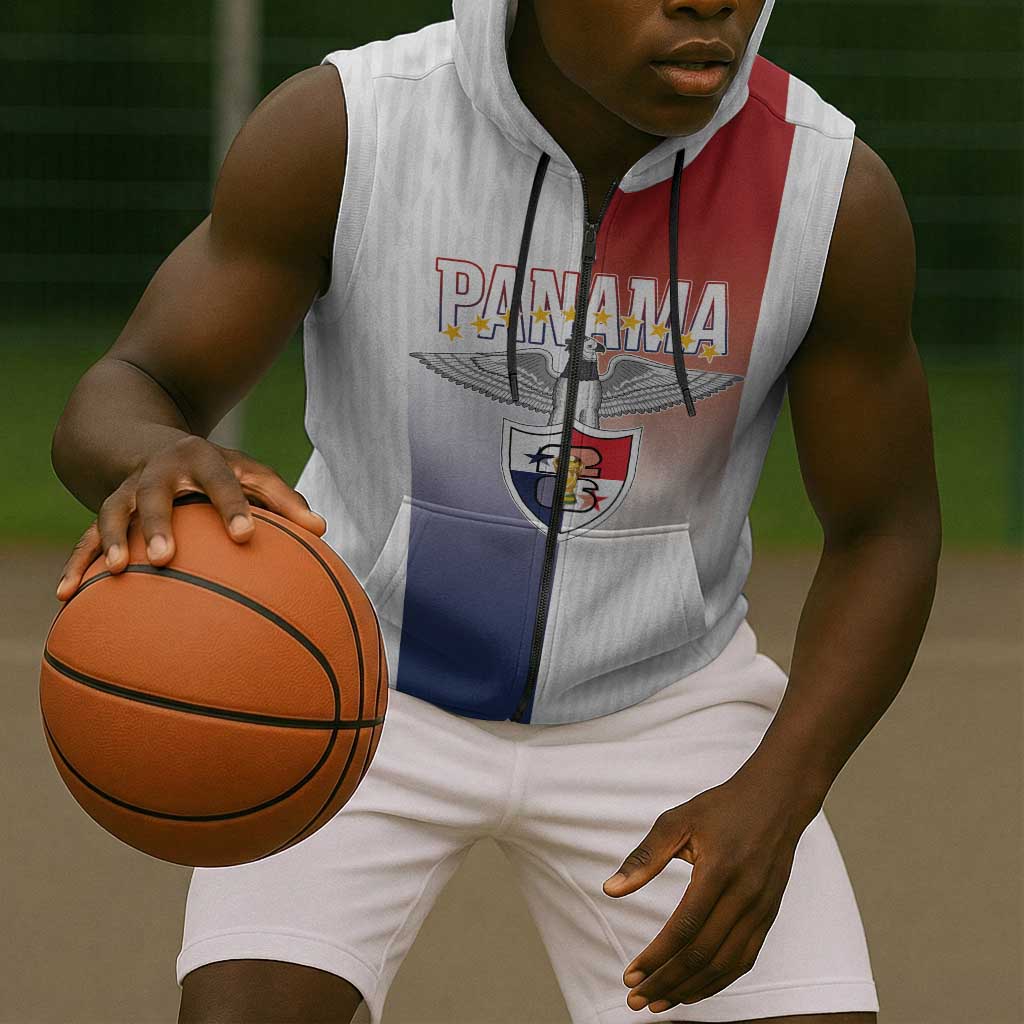 Afro-Panama Football Los Canaleros 2026 Custom Sleeveless Zip Hoodie Rising Glory - African Pride